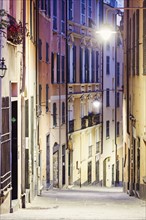 Streets of Genoa Historical Center at dusk