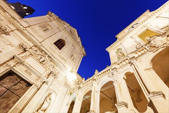 Low angle view of Lecce Cathedral in Duomo square