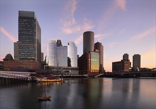 View of Fort Point Channel at dawn