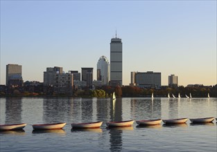 Charles River, Row of boats on river