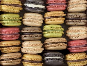 Multi colored macaroons.