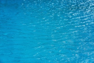 Rippled water in swimming pool