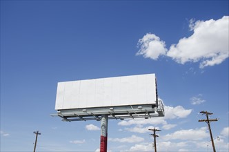 Empty billboard against sky