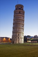 Leaning Tower of Pisa at dusk