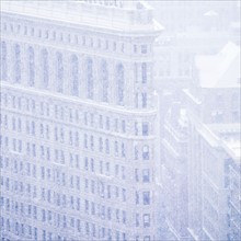Flatiron building in winter. USA, New York, New York City.