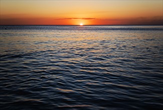 Romantic sunset over sea