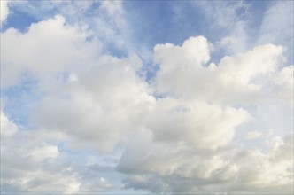 Cumulus clouds in afternoon sky