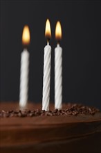 Close-up of birthday candles