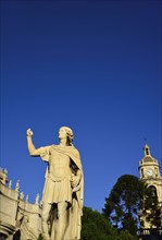 statue in front of 11th Century cathedral