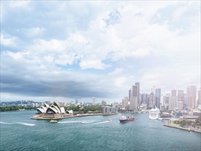 Sydney Opera House on cloudy day