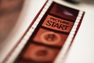 Close-up of camera film.