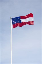 South Carolina, Sullivan's Island, Flag against sky