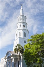South Carolina, Charleston, Church on sunny day