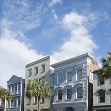 South Carolina, Charleston, Buildings in street