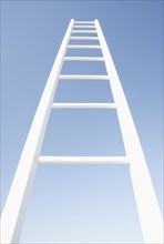 White ladder against clear sky