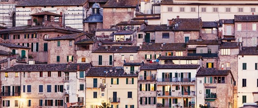 Italy, Tuscany, Siena, Urban scene with old houses