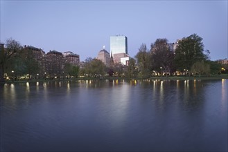 Massachusetts, Boston, Copley Square at dawn
