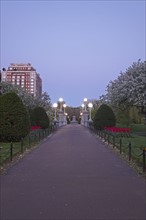 Massachusetts, Boston, Boston Public Garden at dawn