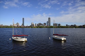 Massachusetts, Boston, Boats on Charles river