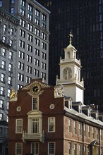 Massachusetts, Boston, Old State House in downtown district