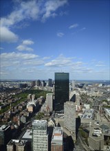 Massachusetts, Boston, Urban scene with office buildings