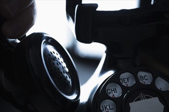 Close-up of retro styled telephone.