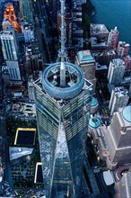 USA, New York State, New York City, Aerial view of One World Trade Center building.