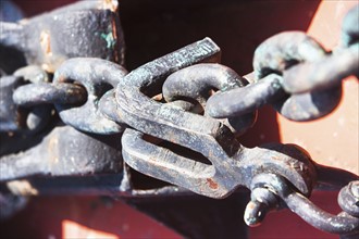 Close-up view of chain and hook