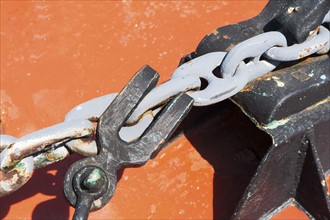 Close-up view of chain with hook