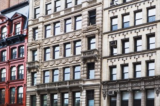 USA, New York State, New York City, Facades in city street