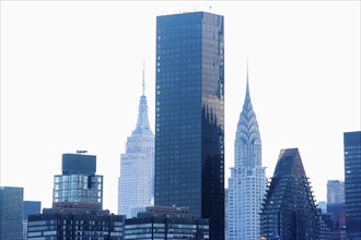 USA, New York State, New York City, Manhattan, Skyscrapers against sky