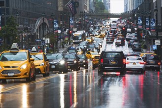 USA, New York State, New York City, Manhattan, Car traffic