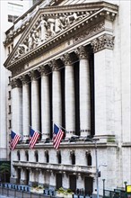 USA, New York State, New York City, Manhattan, Facade of New York Stock Exchange