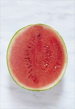 Watermelon cut in half
