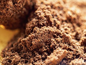 Heap of brown ground coffee