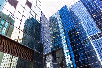 USA, New York, Reflections in office buildings