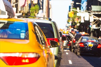 USA, New York, Car traffic in big city