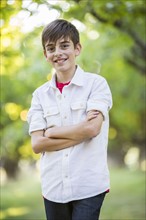 Boy standing and smiling