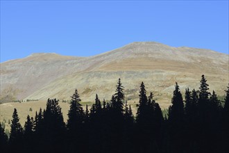 USA, Colorado, Kenosha Pass against clear blue sky