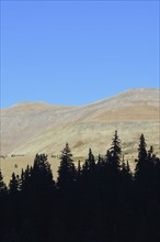 USA, Colorado, Kenosha Pass against clear blue sky