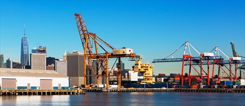 USA, New York State, New York City, Commercial dock