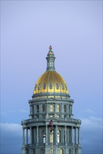 USA, Colorado, Denver, State Capitol dome at dusk