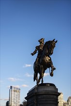 USA, Massachusetts, Boston, Statue of George Washington in Boston Public Garden