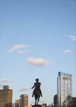 USA, Massachusetts, Boston, Statue of George Washington in Boston Public Garden
