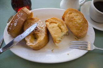 Plate with fresh french toasts