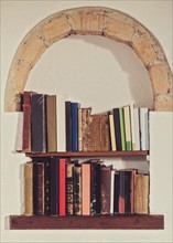 Old books on shelf