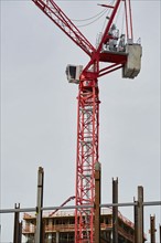 USA, New York, New York City, Crane at construction site