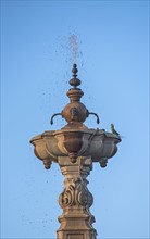 Spain, Seville, Avenida Portugal, High section of fountain