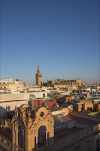 Spain, Andalusia, Seville, Cityscape with Seville Cathedral and La Giralda
