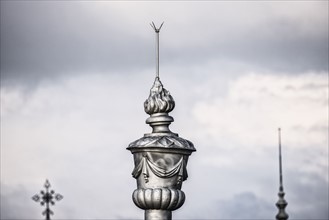 Spain, Madrid, Detail of spire
